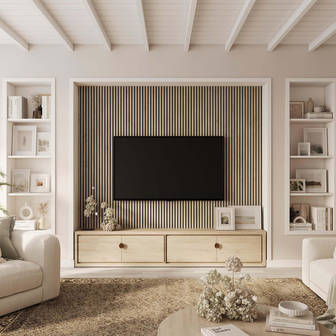 Luxury American Ash Acoustic Slat Wood Wall Panels