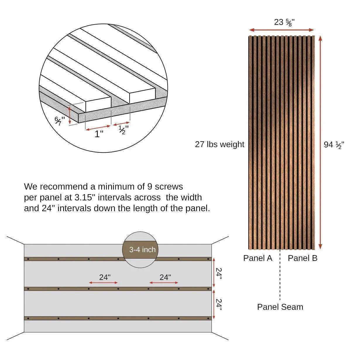 Audio Module Dimensions Sound Absorption Panels, Acoustic Panels | Wood Slat Walls