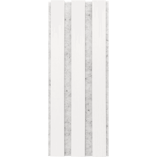 White Color Slat Wall, Decorative Panels, and Wood Cladding