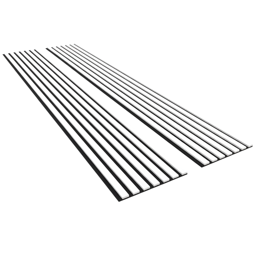 Luxury American White (PVC)(Black Felt)Acoustic Slat Wood Wall Panels