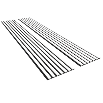 Luxury American White (PVC)(Black Felt)Acoustic Slat Wood Wall Panels